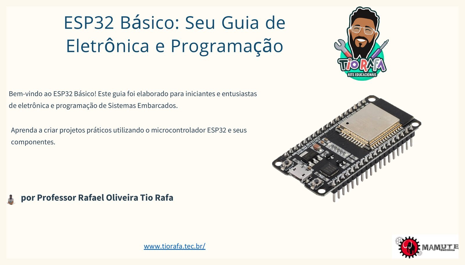 Capa do guia ESP32 Básico: Seu Guia de Eletrônica e Programação