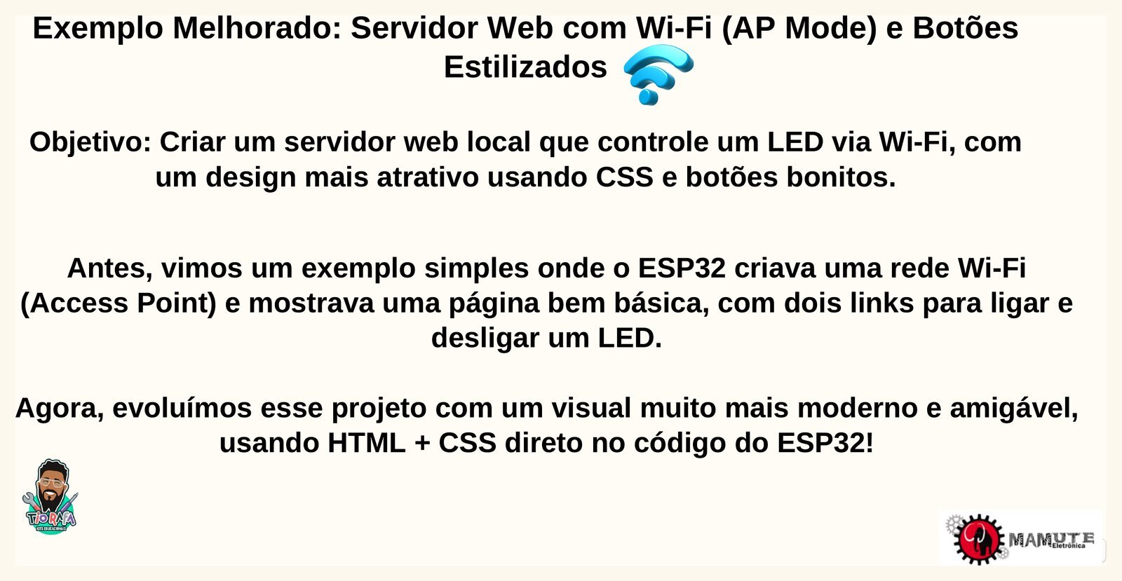 Introdução ao exemplo melhorado do servidor web com botões estilizados