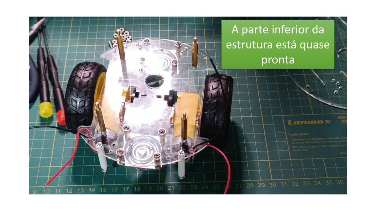 Estrutura inferior do ODIR quase pronta, com rodas já montadas