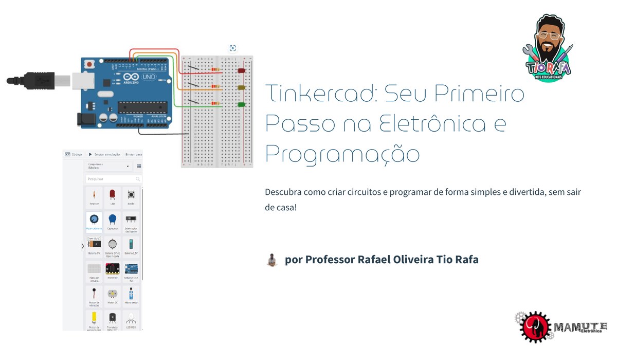 Capa do curso Tinkercad: Seu Primeiro Passo na Eletrônica e Programação