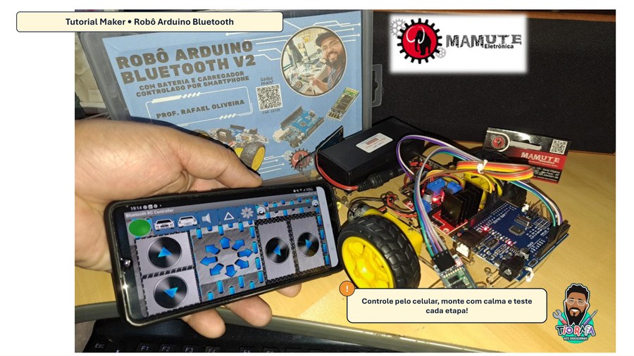 Robô controlado por Bluetooth com Arduino